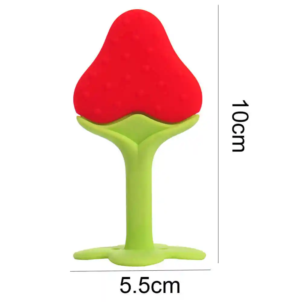 Mordedor Silicona Fruta Rasca Encias Dentición (frutilla)