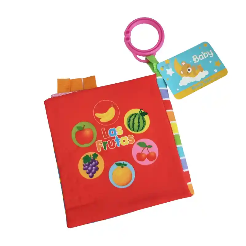 Libro Sensorial Tela Estimulación Visual Juguete Bebe (frutas)