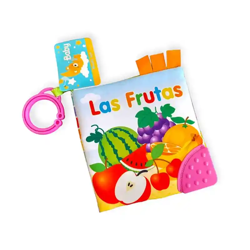 Libro Sensorial Tela Estimulación Visual Juguete Bebe (frutas)
