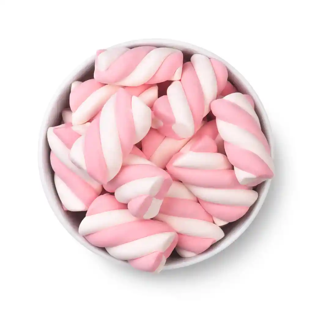 Marshmallow Twist Rosa Y Blanco (150g)