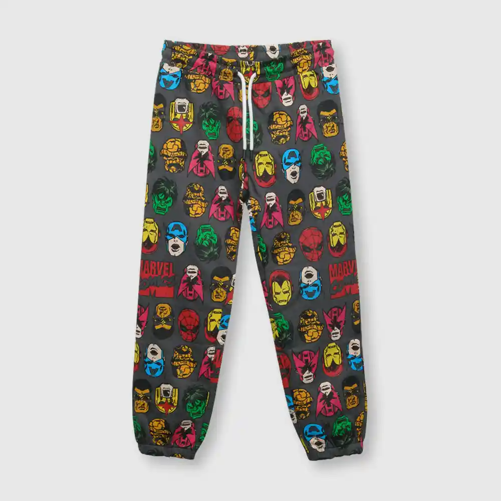 Pantalón Marvel Comics Para Niño Gris Talla 6a