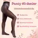 Panty Elasticada 40 Denier S-m Negro Café