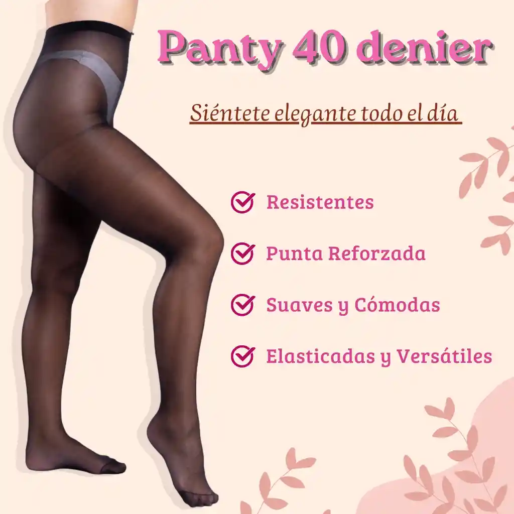 Panty Elasticada 40 Denier S-m Eurocolor
