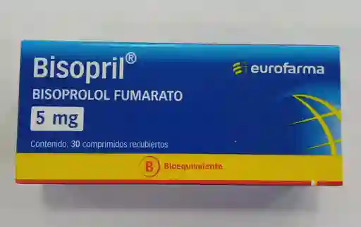 Bisopril Bisoprolol 5mg 30 Comprimidos Recubiertos