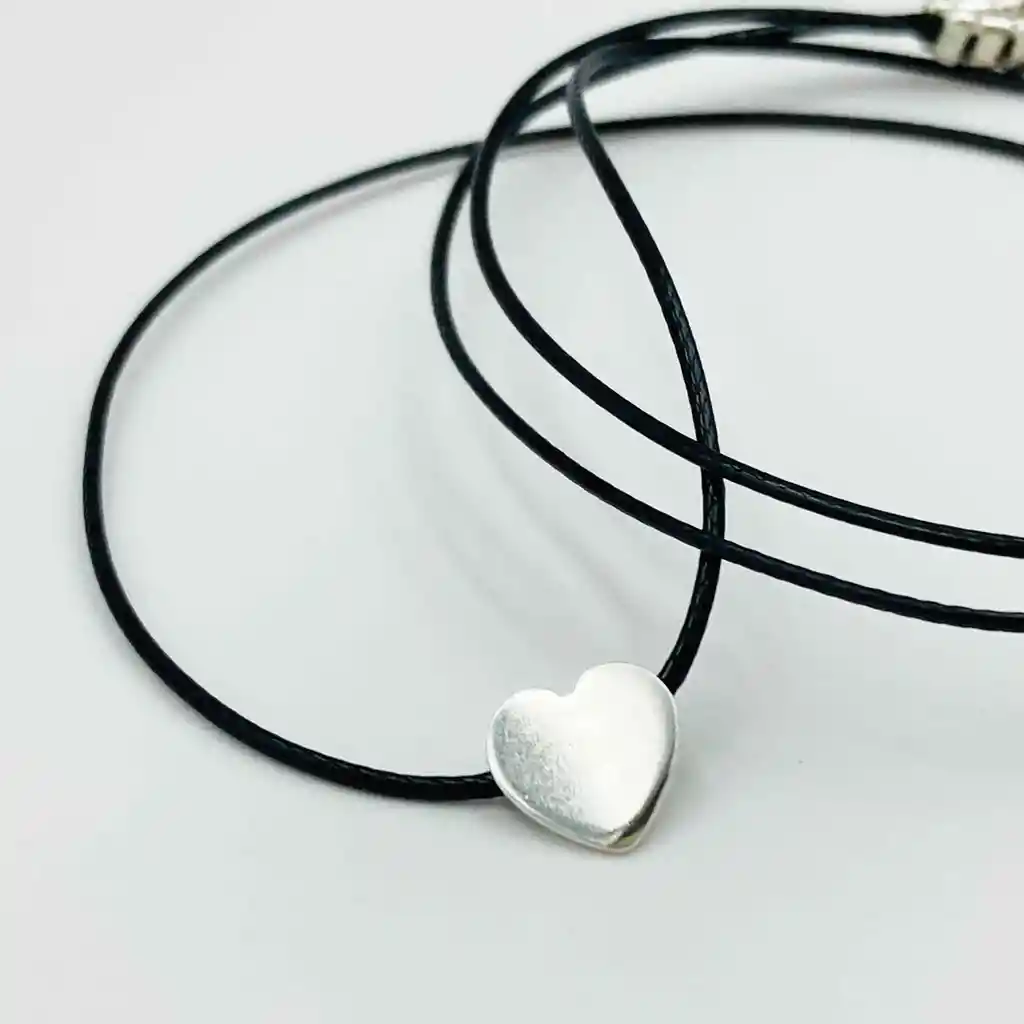 Collar Corazón De Plata Mini