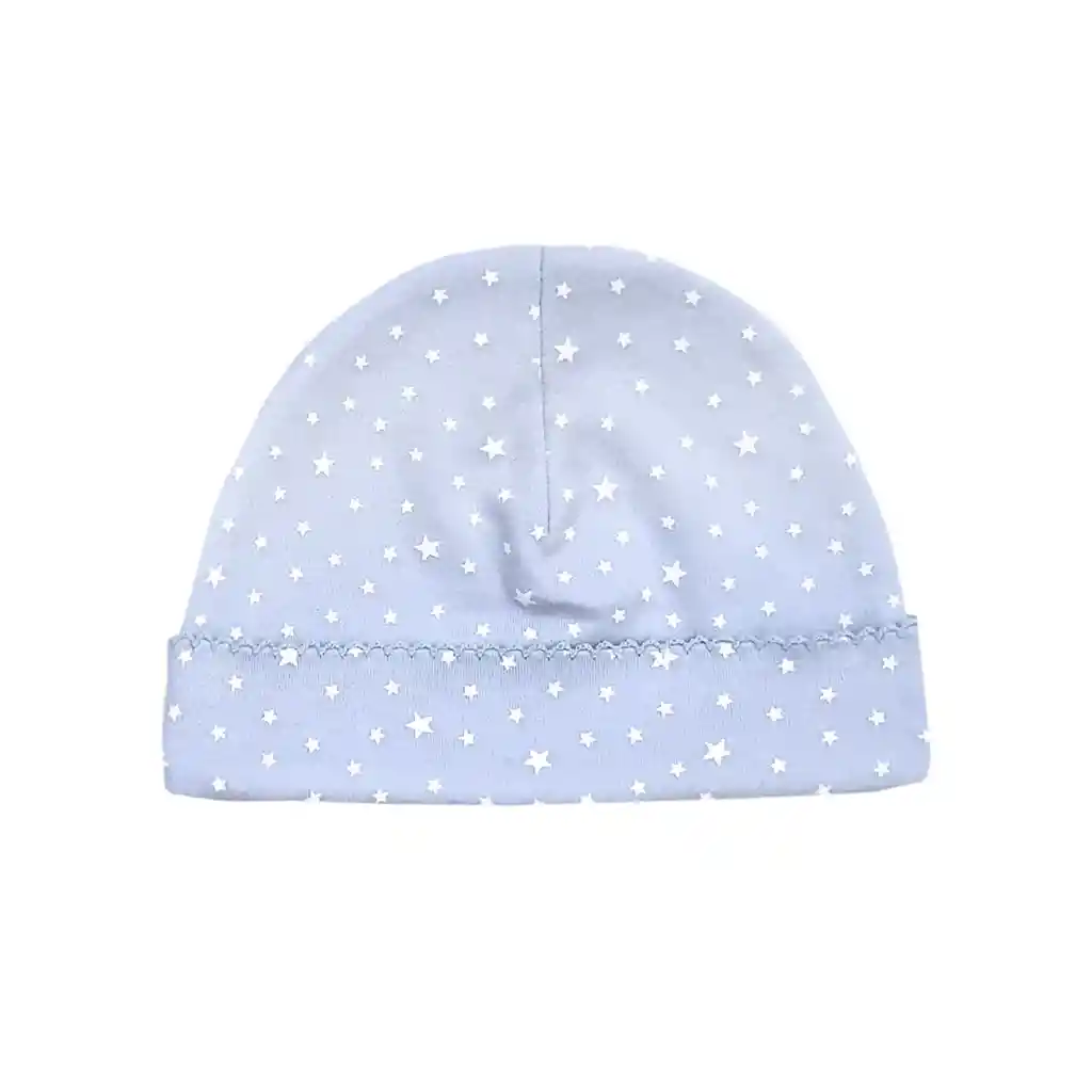 Warmi Gorro Picueta Celeste Estrellas Blancas 0a3