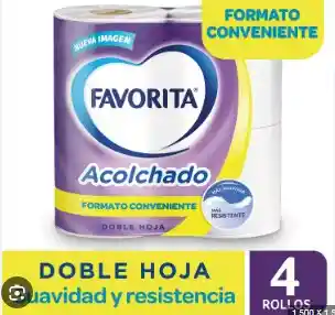 Papel Higiénico Favorita Doble Hoja Acolchado