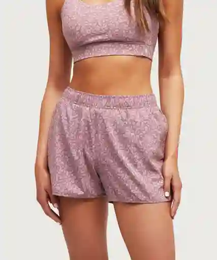 Short Deportivo Mujer Animal Print S Rosado