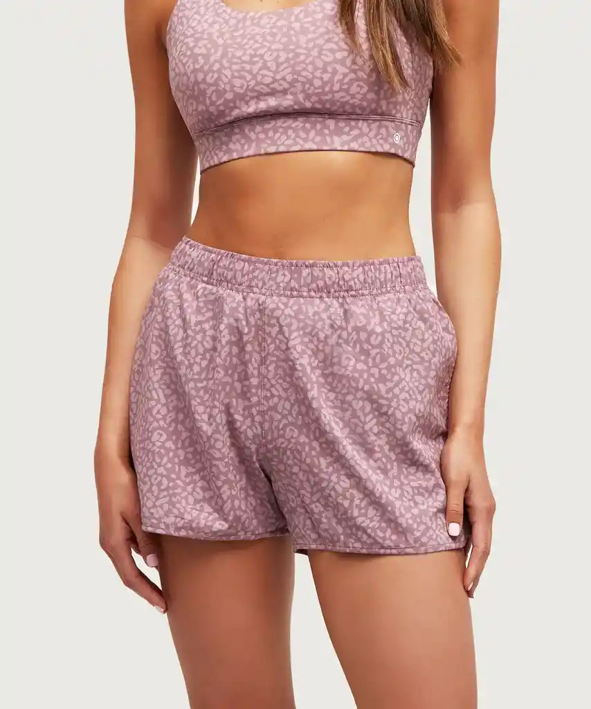 Short Deportivo Mujer Animal Print S Rosado