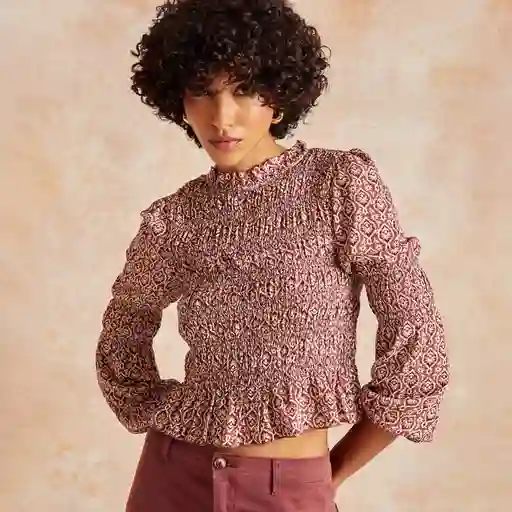 Blusa Mujer Panal De Abejas M Morado