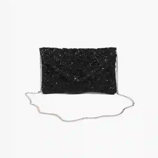 Cartera Bandolera Mujer Sobre Mostacillas Negro