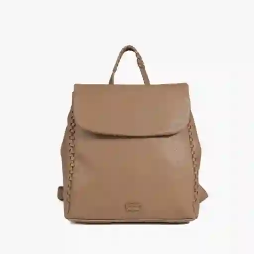 Mochila Mujer Detalle Trenza Beige