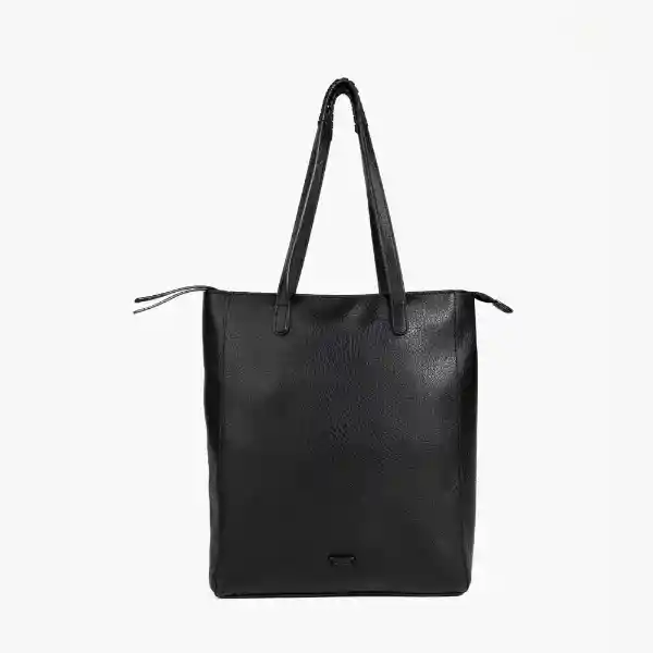 Cartera Tote Mujer Clásica Costuras Negro