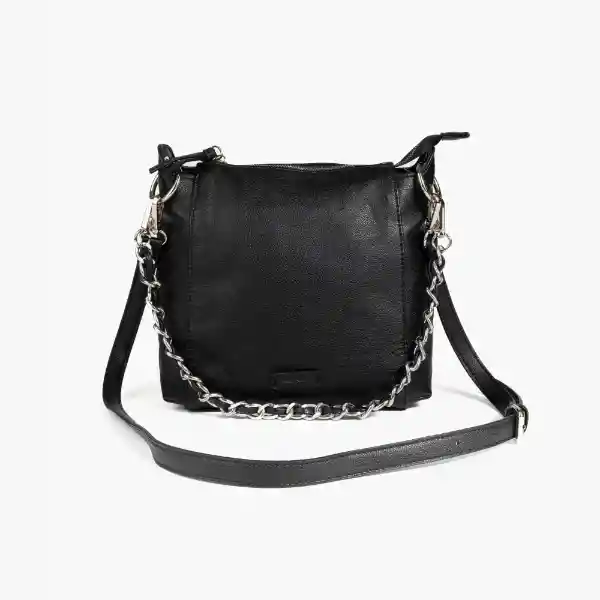 Cartera Bandolera Mujer Con Cadena Negro