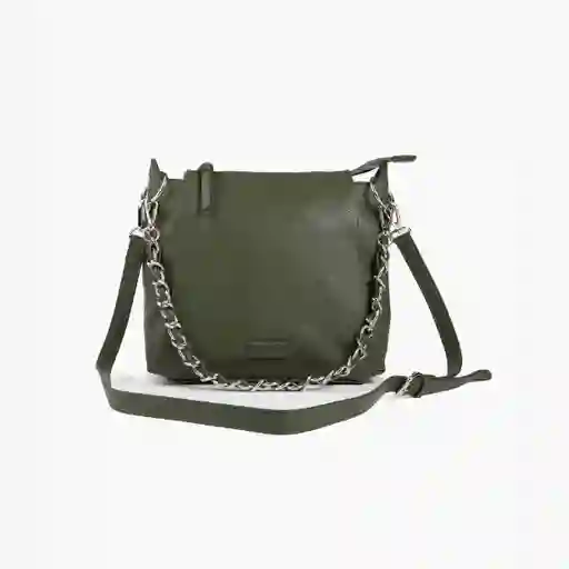 Cartera Bandolera Mujer Con Cadena Verde
