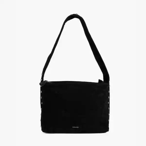 Cartera De Hombro Mujer Gamuza Negro