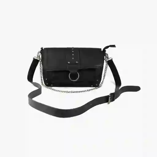 Cartera Bandolera Mujer Detalle Cadena Negro