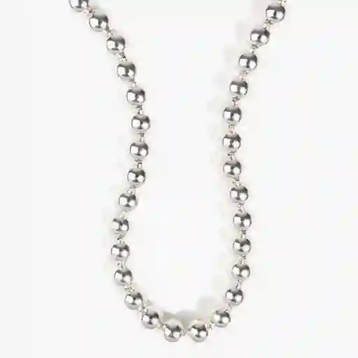 Collar Mujer Borlas Plateado