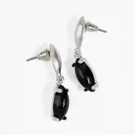 Aros Mujer Piedra Plateado