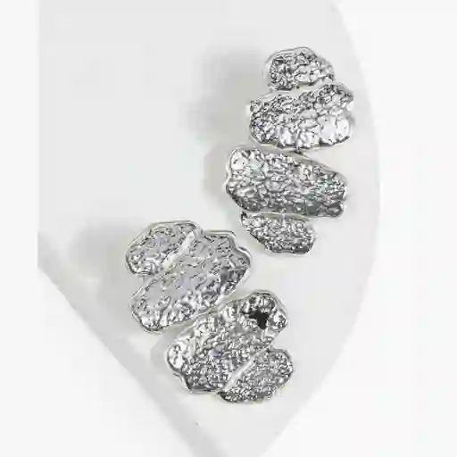 Aros Mujer Diseños Irregulares Plateado