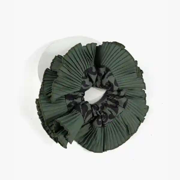 Collet Mujer Con Vuelos Plisados Verde