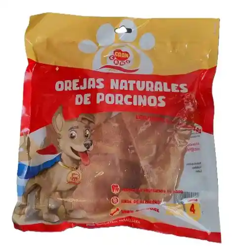 Gran Cani - Orejas Deshidratadas De Cerdo Para Perros 176 Gr (4 Und.)