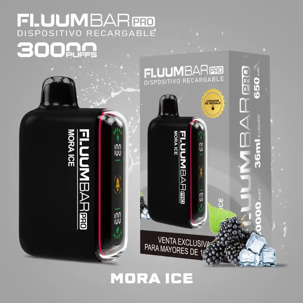 Vaporizador Desechable Mora Ice 30000 Puffs - Fluumbar Pro