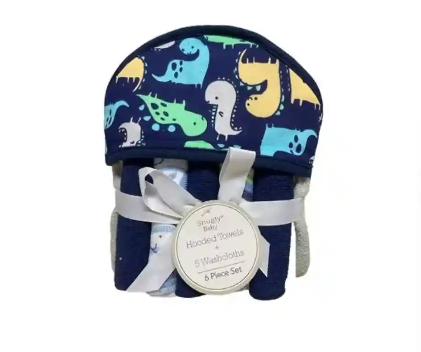 Set Toalla Con 5 Babitas Colores Pasteles