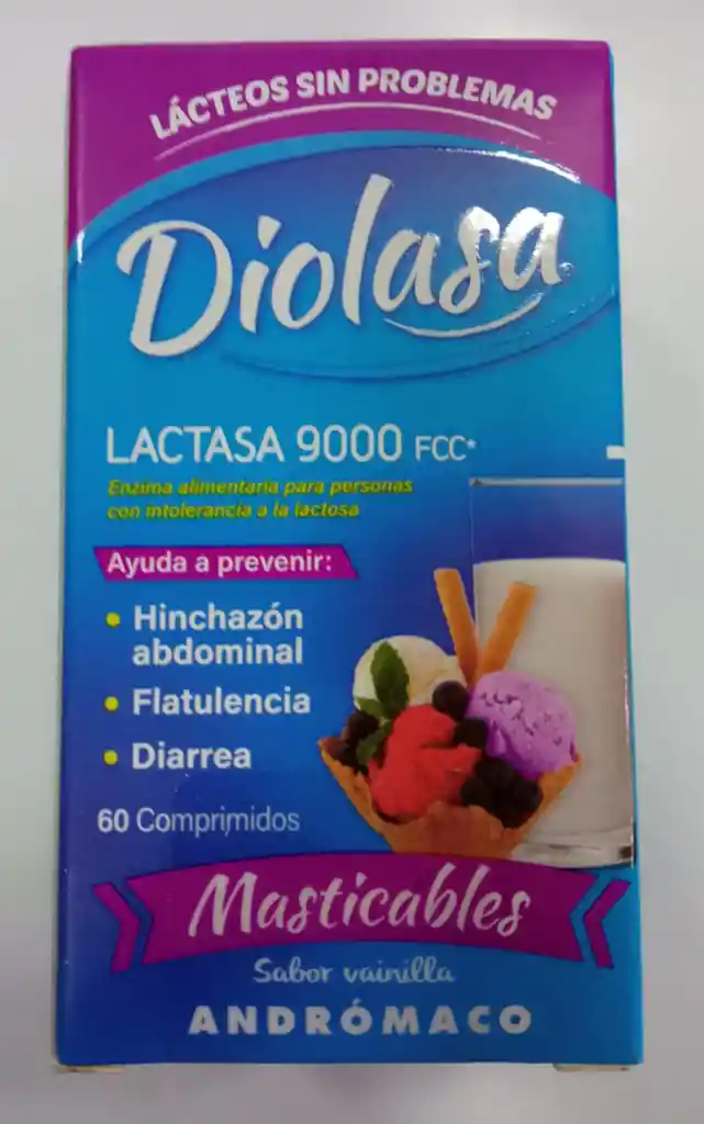 Diolasa Vainilla 60 Comprimidos Masticables