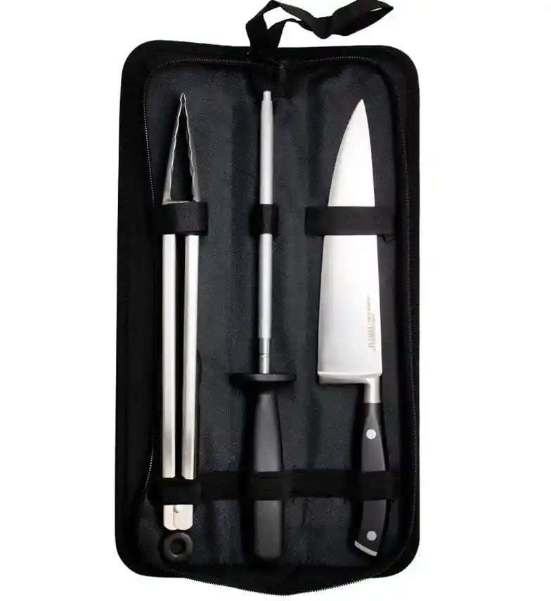 Set Parrillero 3 Piezas C/funda Wayu