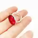 Anillo Círculo De Resina Fucsia