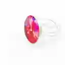 Anillo Círculo De Resina Fucsia
