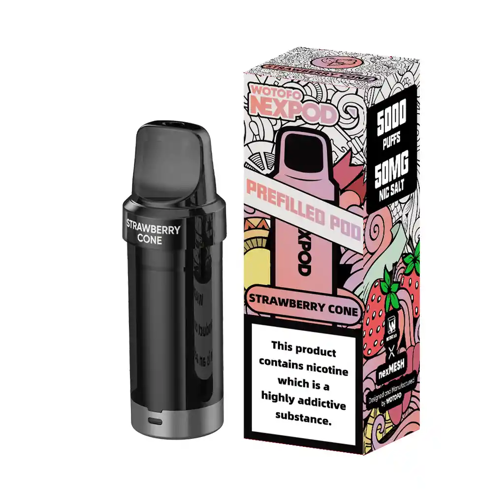 Pod De Repuesto Para Nexpod Wotofo Kit 5000 Puffs - Strawberry Cone
