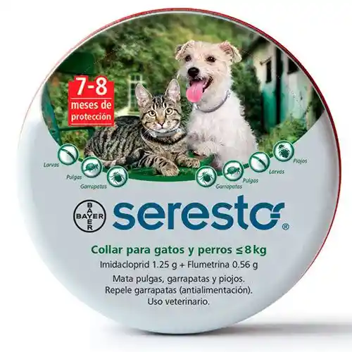 Antiparasitario Externo Seresto Collar Perro Y Gato Hasta 8kg