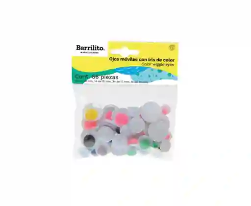 Ojitos Surtidos Barrilito Con Iris De Color Paquete De 66 Unidades