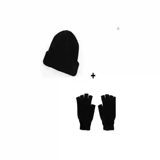 Set Invierno Para Adultos: Guantes Sin Dedos + Gorro Beanie – Comodidad Y Estilo
