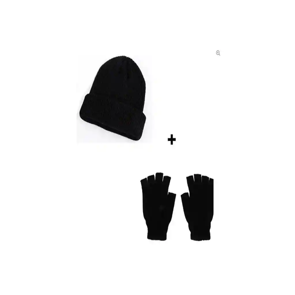 Set Invierno Para Adultos: Guantes Sin Dedos + Gorro Beanie – Comodidad Y Estilo