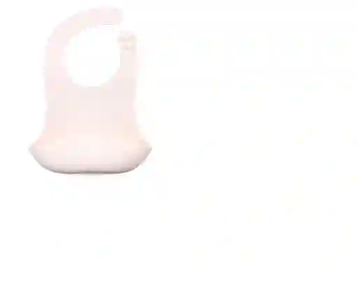 Babero De Silicona Beige