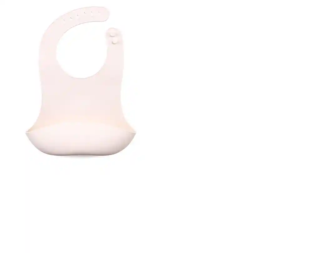 Babero De Silicona Beige