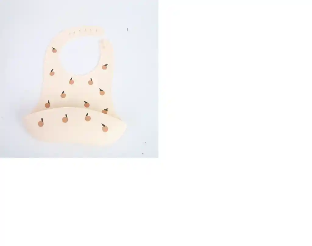 Babero De Silicona Estampado De Naranja