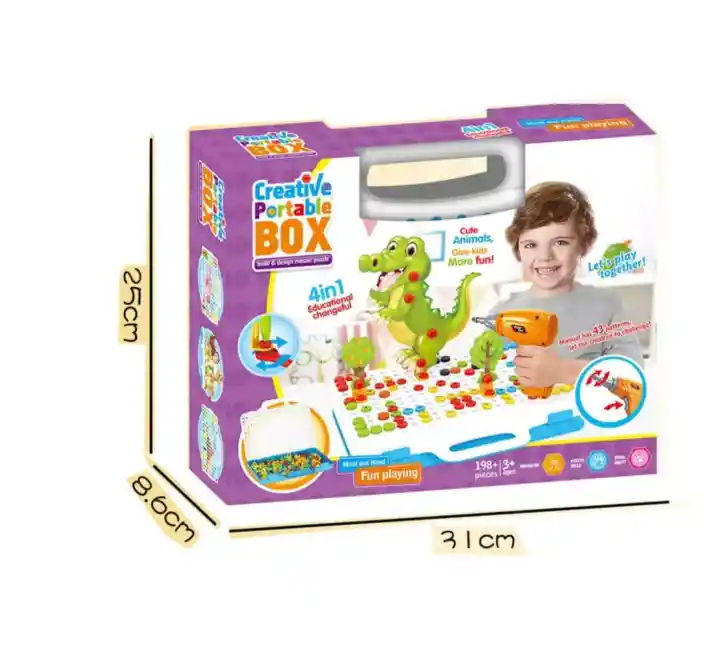 Maleta Interactiva De Herramientas Para Niños 4 In 1 Piezas