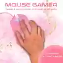 Kit Mouse Y Teclado Gamer Rosa Usb Con Luz Led Para Pc Lap