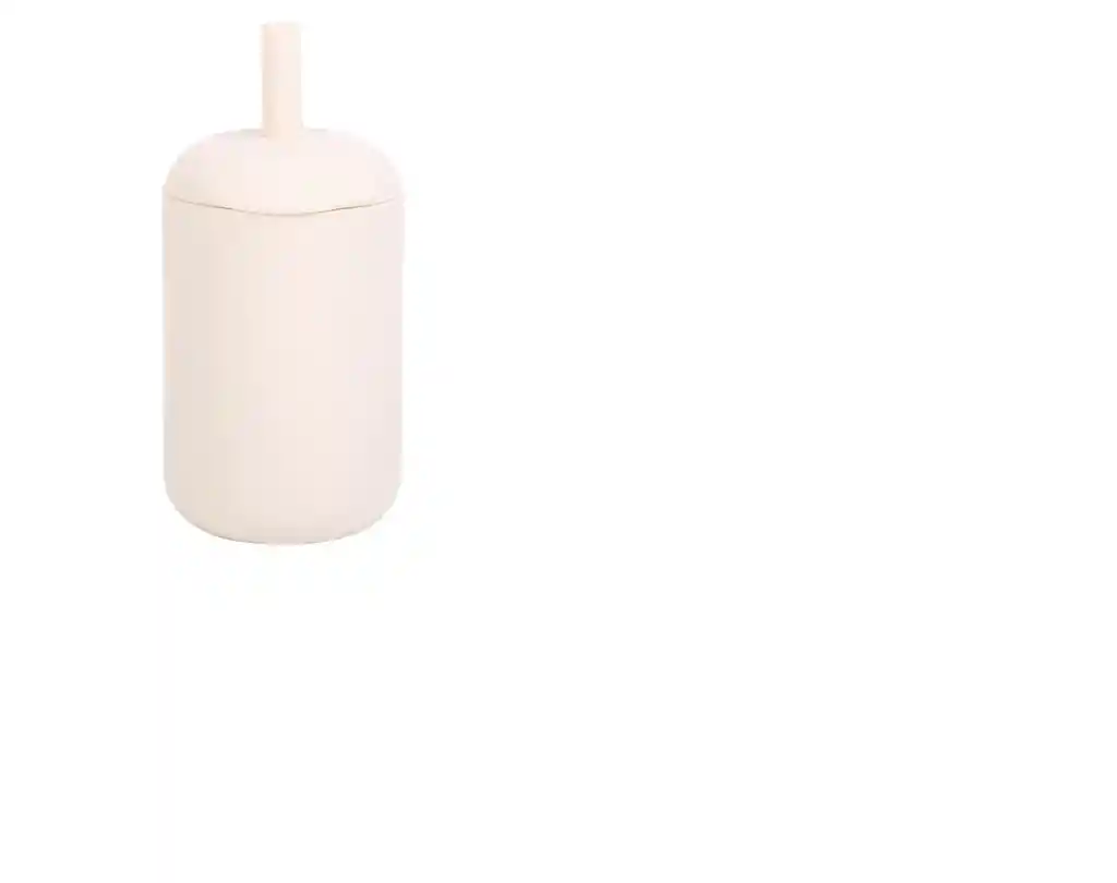 Vaso Con Bombilla Beige