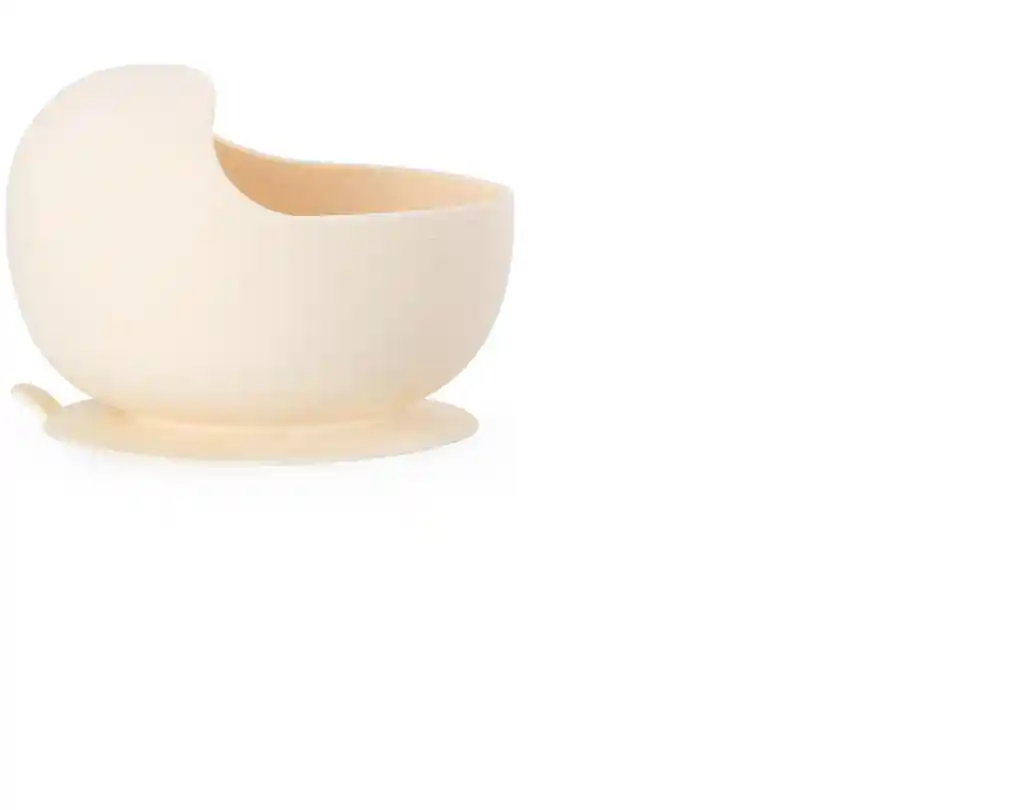 Bowl De Silicona Con Succión, Beige