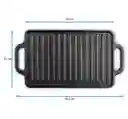 Plancha Reversible Hierro Fundido Precurado 33 X 21 Cm, Victoria
