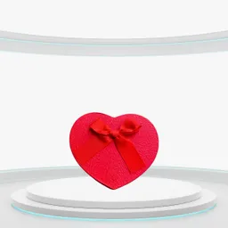 Caja En Forma De Corazón Rojo (12x14x7.5) - Regalos Chic