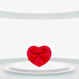 Caja En Forma De Corazón Rojo (10x12.5x6.5) - Regalos Chic
