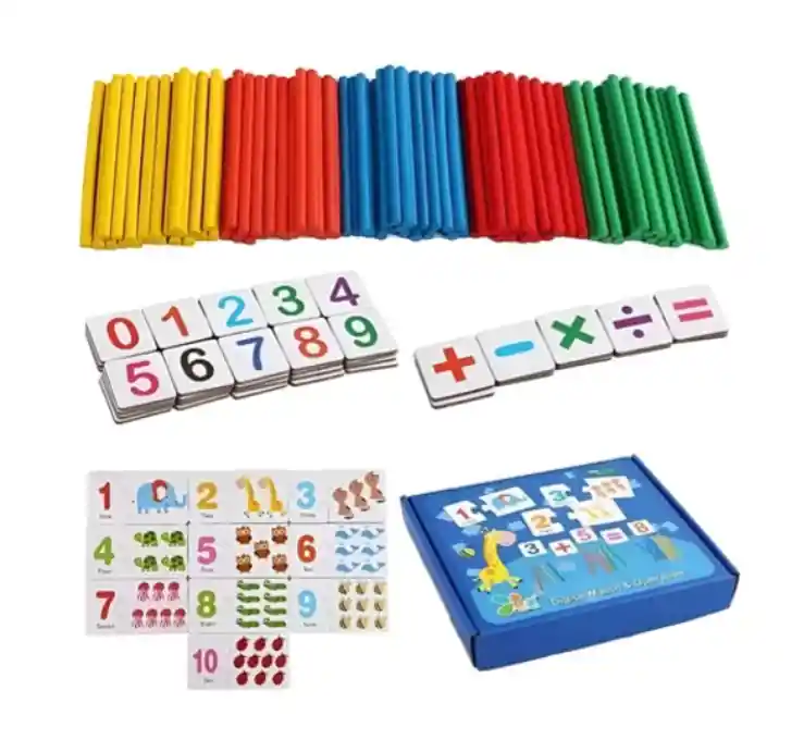 Juego De Madera Sumar Y Restar Didáctico Aprender Matemática