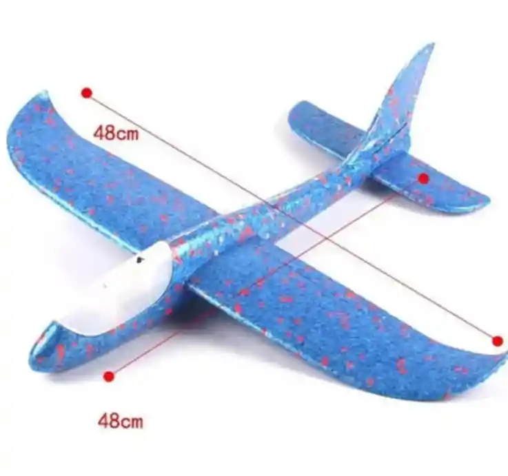 Juguete Avion Planeador Plumavit Anime Con Luces Led