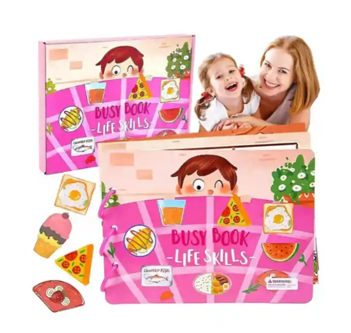 Libro Sensorial Montessori Didáctico Con Velcro Para Niños